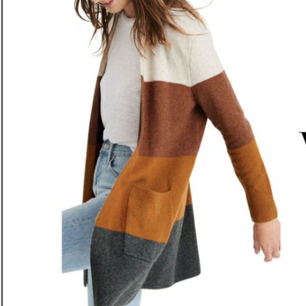 Madewell colorblock cardigan